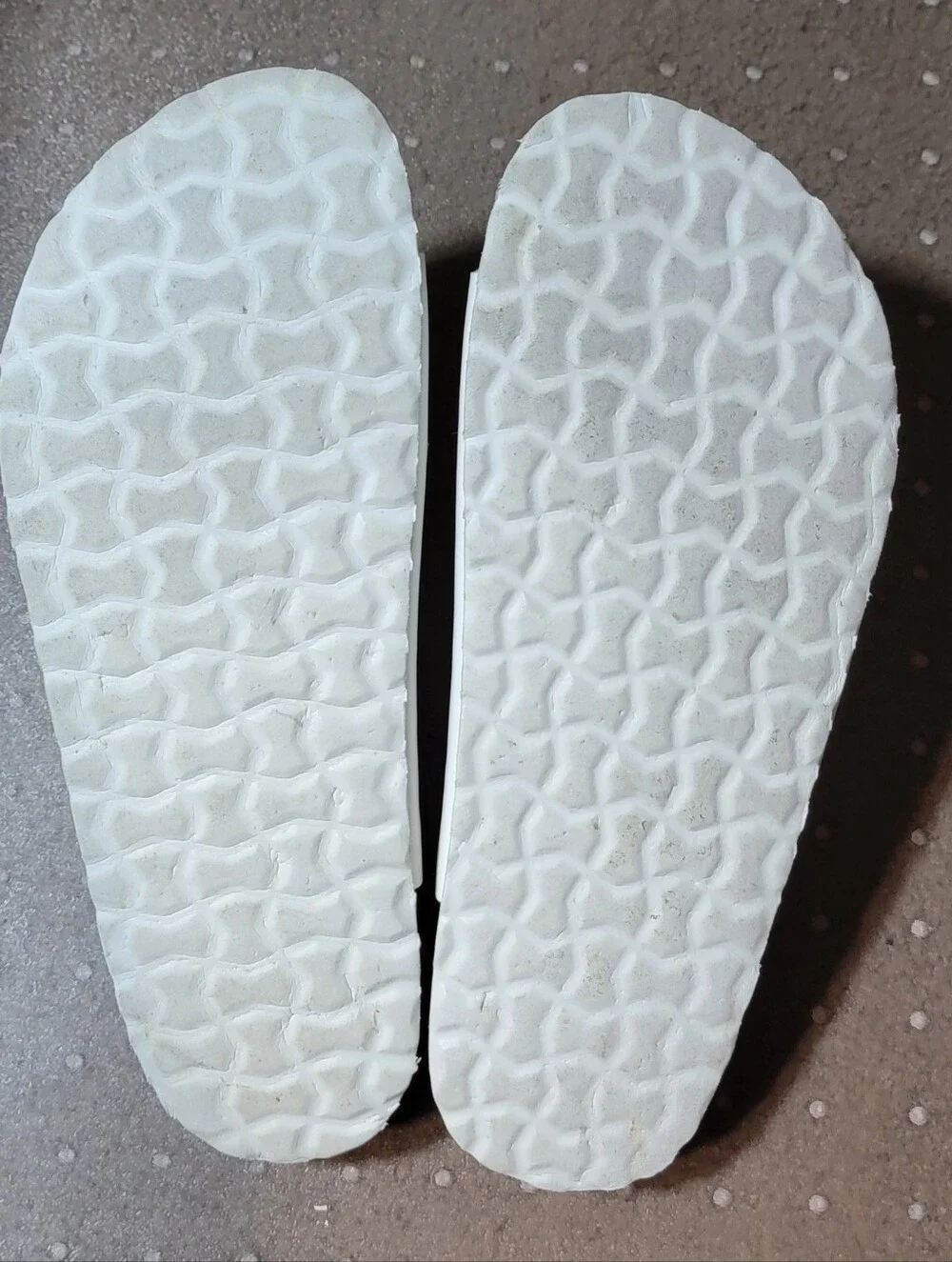 Women’s White Double-Buckle Slide Sandals with Contoured Footbed